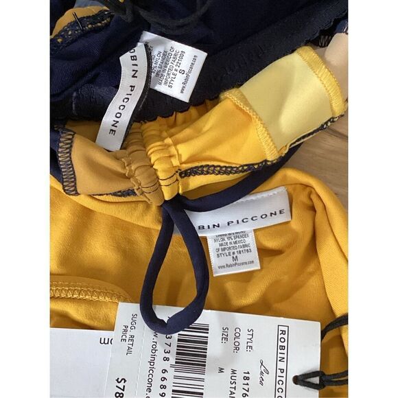 New. Robin Piccone navy and yellow bikini. S/M. Retails $219 - Picture 6 of 7